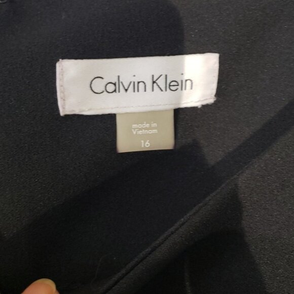 Calvin Kevin sheath dress bodycon black size 16 sleeveless. - Picture 3 of 6